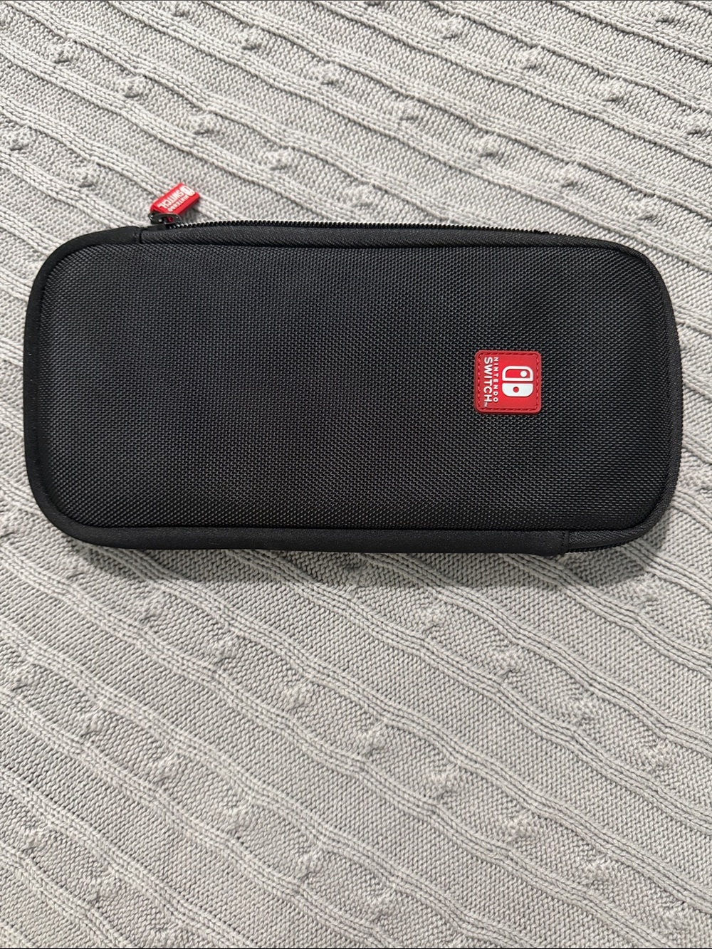 Nintendo Black Travel Case with Red Badge and Zippers SEE DESCRIPTION